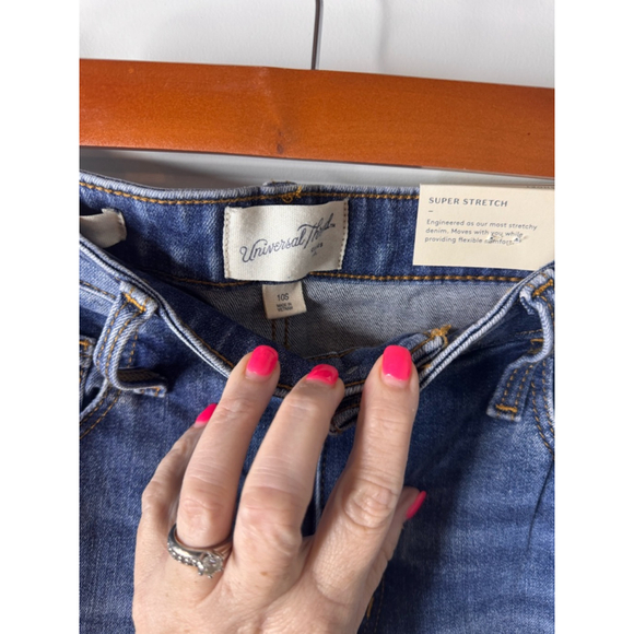 Women's Universal Thread Jeans Size 10S Blue Distressed High-Rise Skinny - Picture 2 of 4